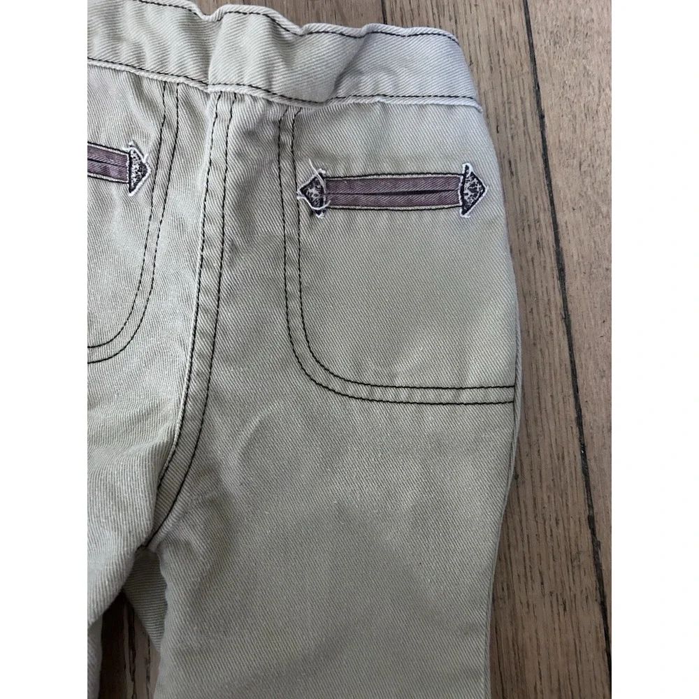 Vintage 1970s Montgomery Ward vintage Bell Bottom Pants Beige 12-18 Months